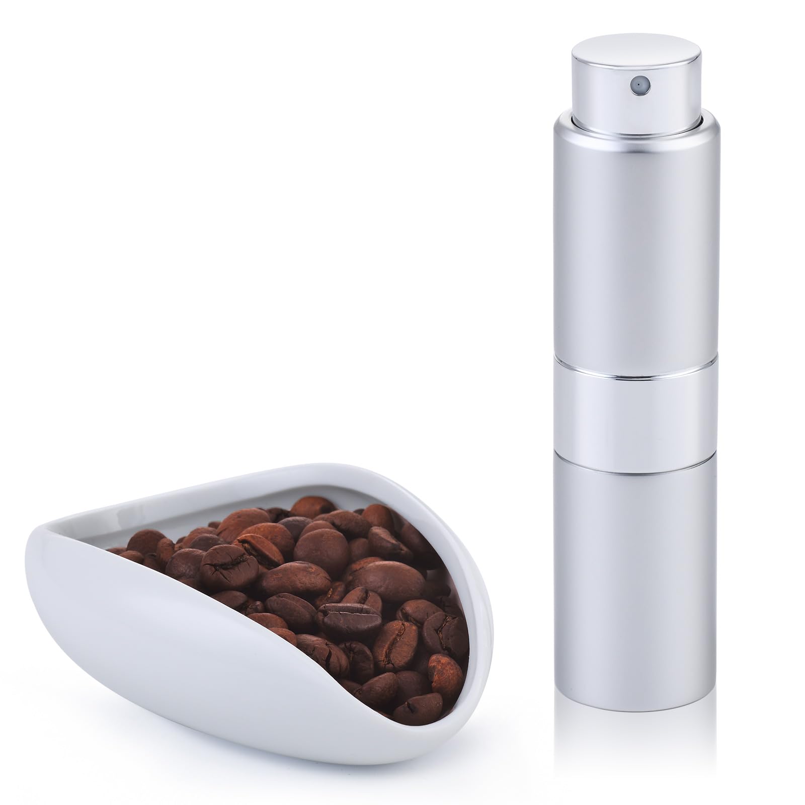 Coffee Bean Dosing Cup with 20ML Spray Bottle, Coffee Measuring Cups & Espresso Bean Spritzer Kit