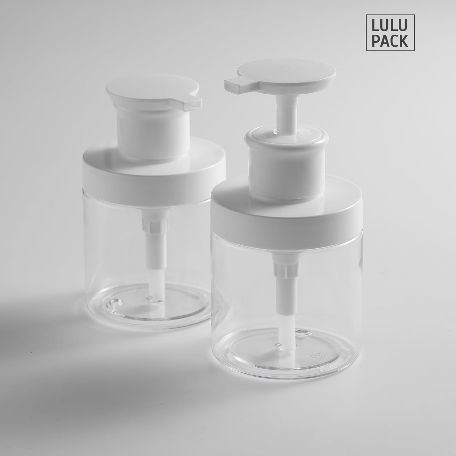 Pump Bottle Dispenser for Soap : Shampoo Container for Travel Conditioner - Refillable Jar for Hand Lotion and Dish - Empty Plastic 250ml Clear