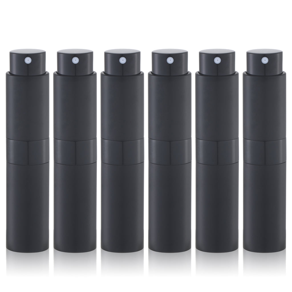 5ml Perfume Atomizer, Cologne Travel Spray Bottle, Refillable Portable Sprayer (6pcs, Black)