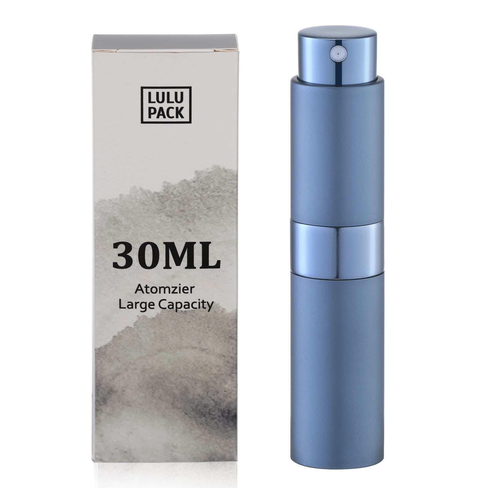 Perfume Atomizer Refillable Travel Bottle: Cologne Portable Sprayer for Men - Mini Spray Empty for Refill - 1oz Large Size Black