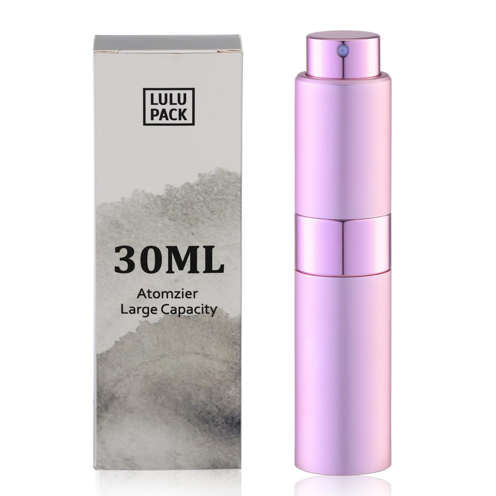 Perfume Atomizer Refillable Travel Bottle: Cologne Portable Sprayer for Men - Mini Spray Empty for Refill - 1oz Large Size Black