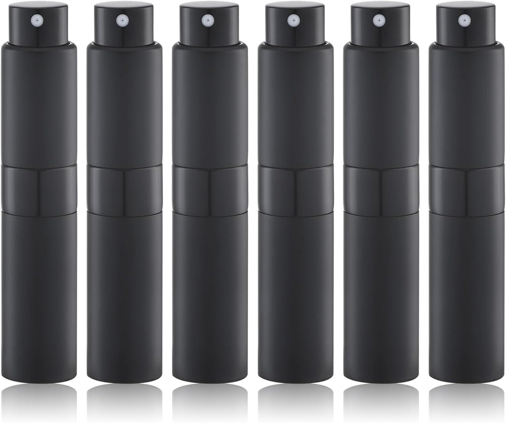 5ml Perfume Atomizer, Cologne Travel Spray Bottle, Refillable Portable Sprayer (6pcs, Black)