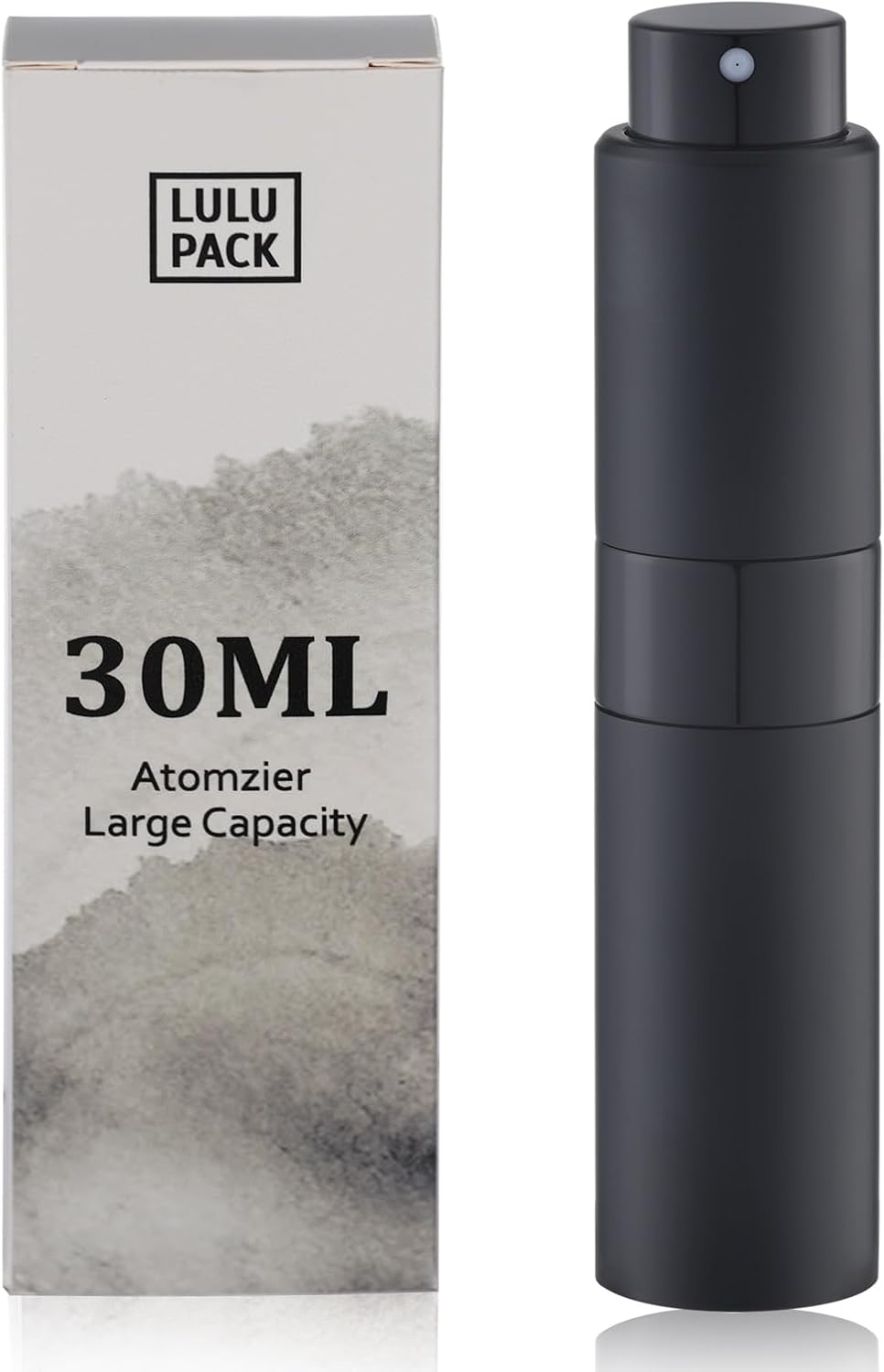 Perfume Atomizer Refillable Travel Bottle: Cologne Portable Sprayer for Men - Mini Spray Empty for Refill - 1oz Large Size Black