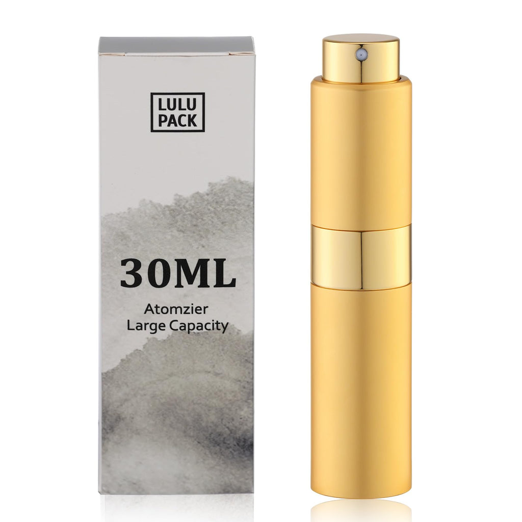 Perfume Atomizer Refillable Travel Bottle: Cologne Portable Sprayer for Men - Mini Spray Empty for Refill - 1oz Large Size Black