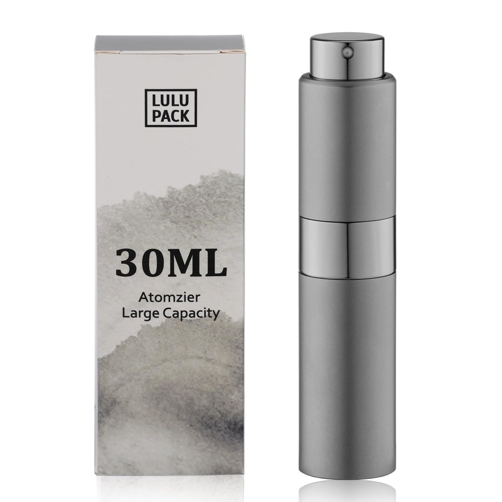 Perfume Atomizer Refillable Travel Bottle: Cologne Portable Sprayer for Men - Mini Spray Empty for Refill - 1oz Large Size Black