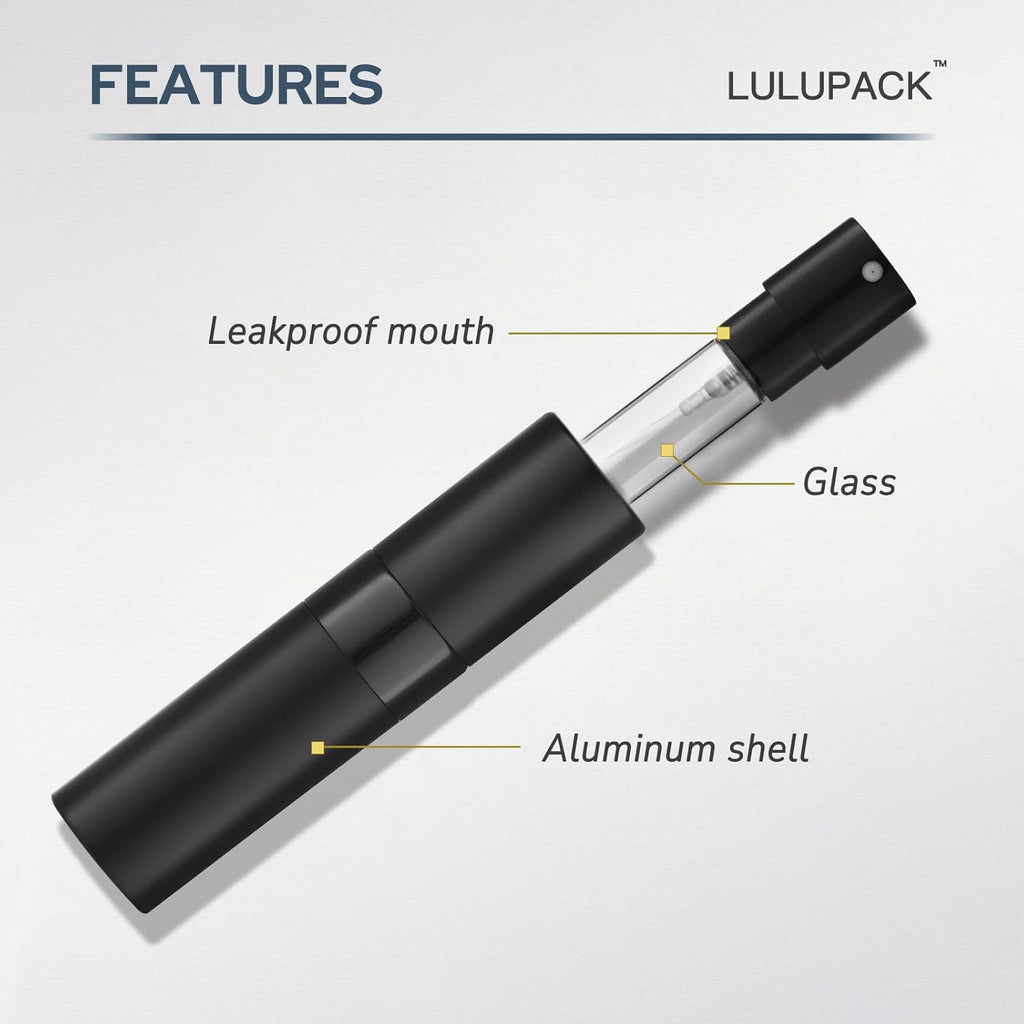 Perfume Atomizer Travel Refillable Bottle: Cologne Sprayer Portable for Men - Mini Spray Empty for Refill - 8ml Small Size Brown