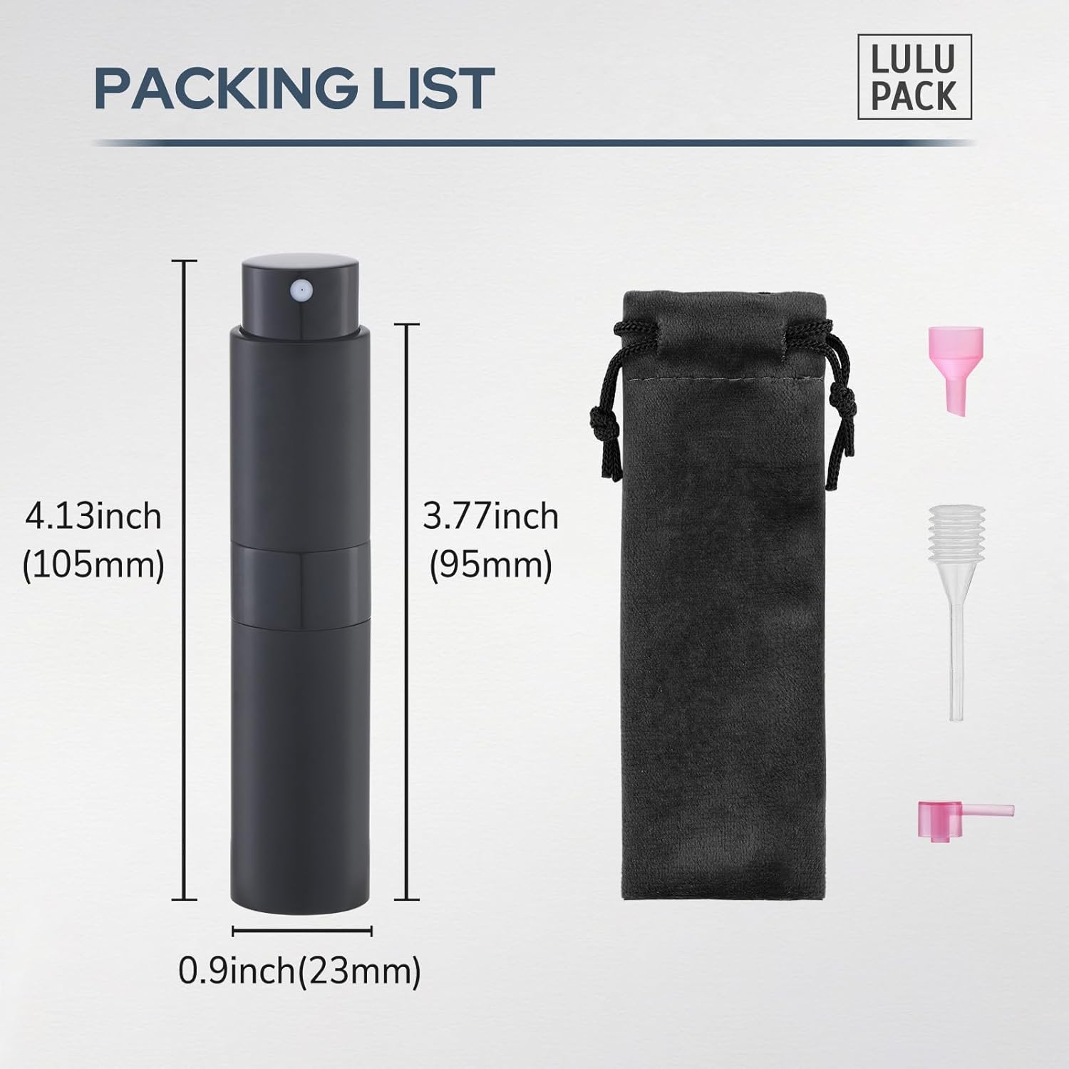5ml Perfume Atomizer, Cologne Travel Spray Bottle, Refillable Portable Sprayer (6pcs, Black)