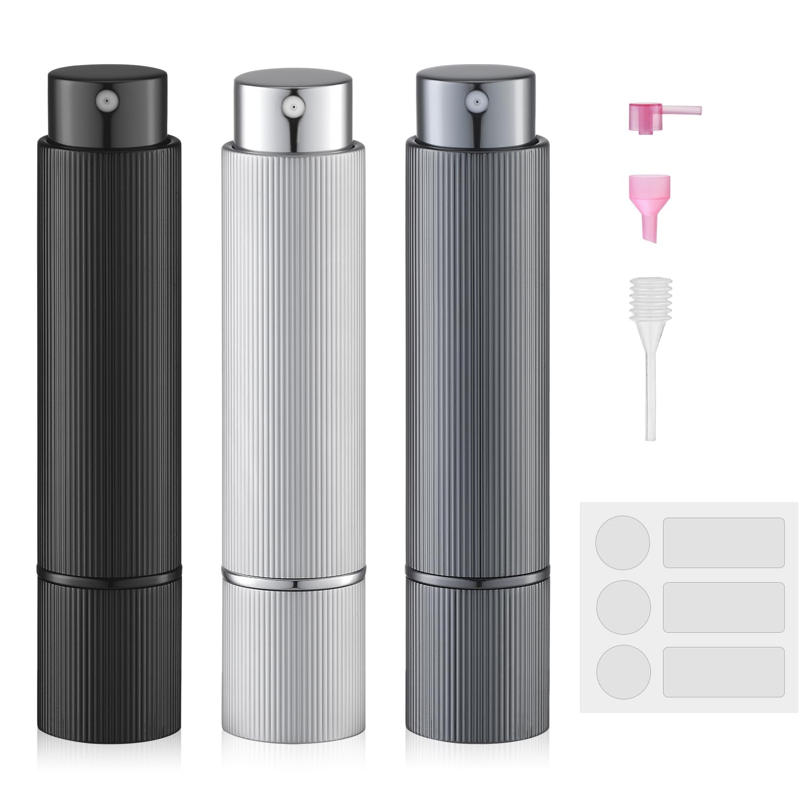 Lulupack Travel Perfume Bottle Refillable - Cologne Spray Atomizer Mini - Small Travel Size Sprayer Empty for Refill Sample Container - Portable Fragrance Decant Dispenser for Men Women 3PCS 8ml Blue