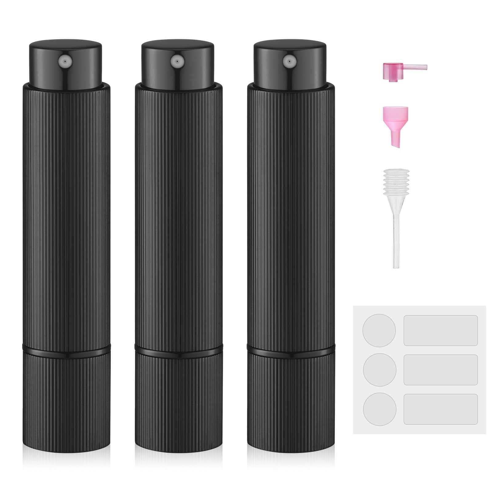 Lulupack Travel Perfume Bottle Refillable - Cologne Spray Atomizer Mini - Small Travel Size Sprayer Empty for Refill Sample Container - Portable Fragrance Decant Dispenser for Men Women 3PCS 8ml Blue