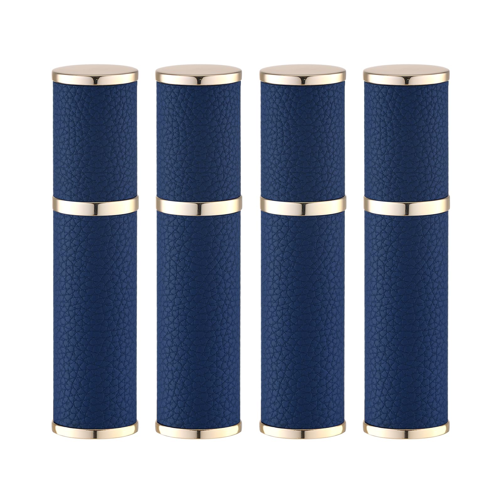 Fusupak Travel Perfume Bottle Refillable - Mini Leather Cologne Atomizer Sprayer Portable - Empty Small Size Fragrance Pump Dispenser Container for Men Women Gifts - Small Refill 10ml 4 PCS