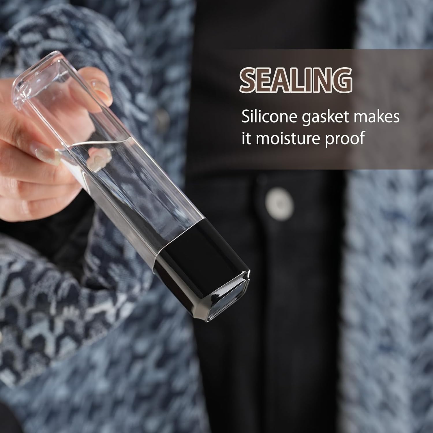 Lulupack Coffee Bean Storage Dosing Tube: Single Espresso Dosing Containers - Small Airtight Canister Holder with Display Stand - Large