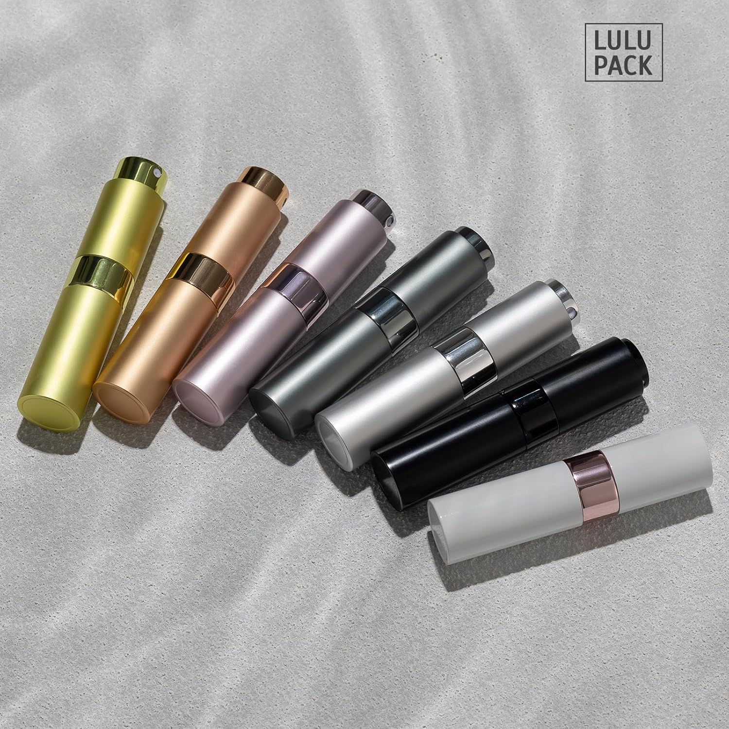 Lulupack Travel Perfume Bottle Refillable - Cologne Spray Atomizer Mini - Small Travel Size Empty Sprayer for Refill Sample Container - Portable Fragrance Decant Dispenser Women Men 10ml 1PCS Sliver