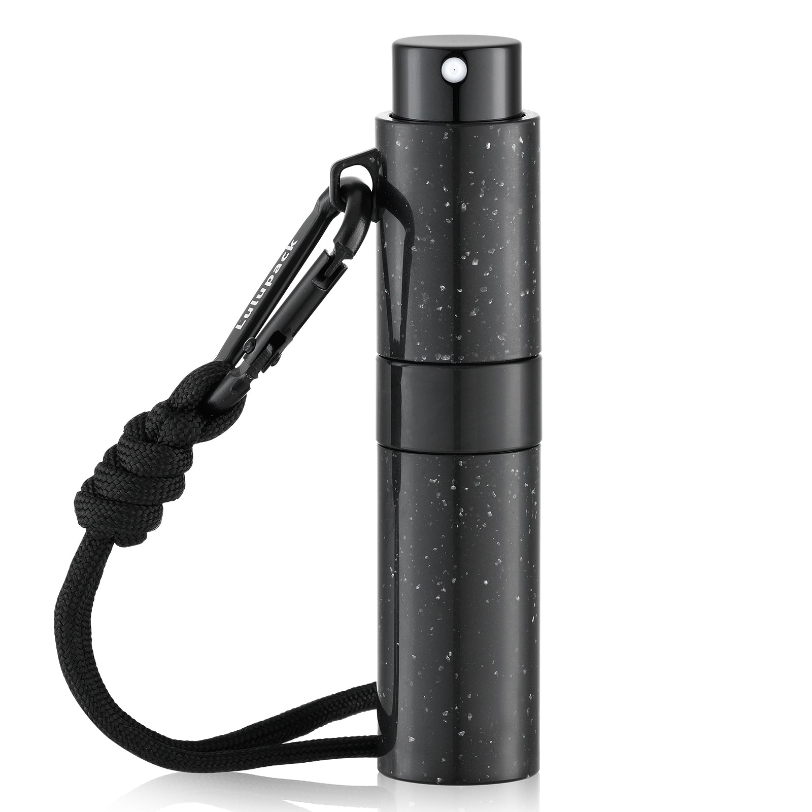 Lulupack Small Spray Bottle with Keychain - 8ml Cologne Travel Bottle Refillable - Travel Size Perfume Atomizer for Men - Portable Fragrance Decant Dispenser Speckled Black